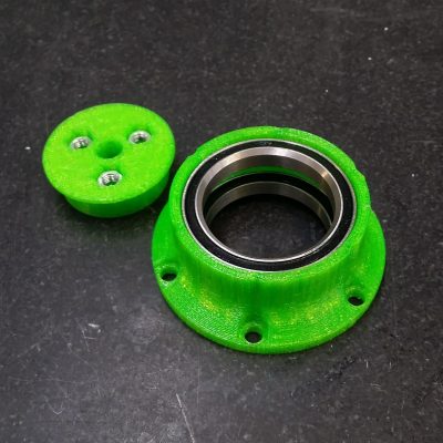Polycarbonate FDM 3D print with bearing